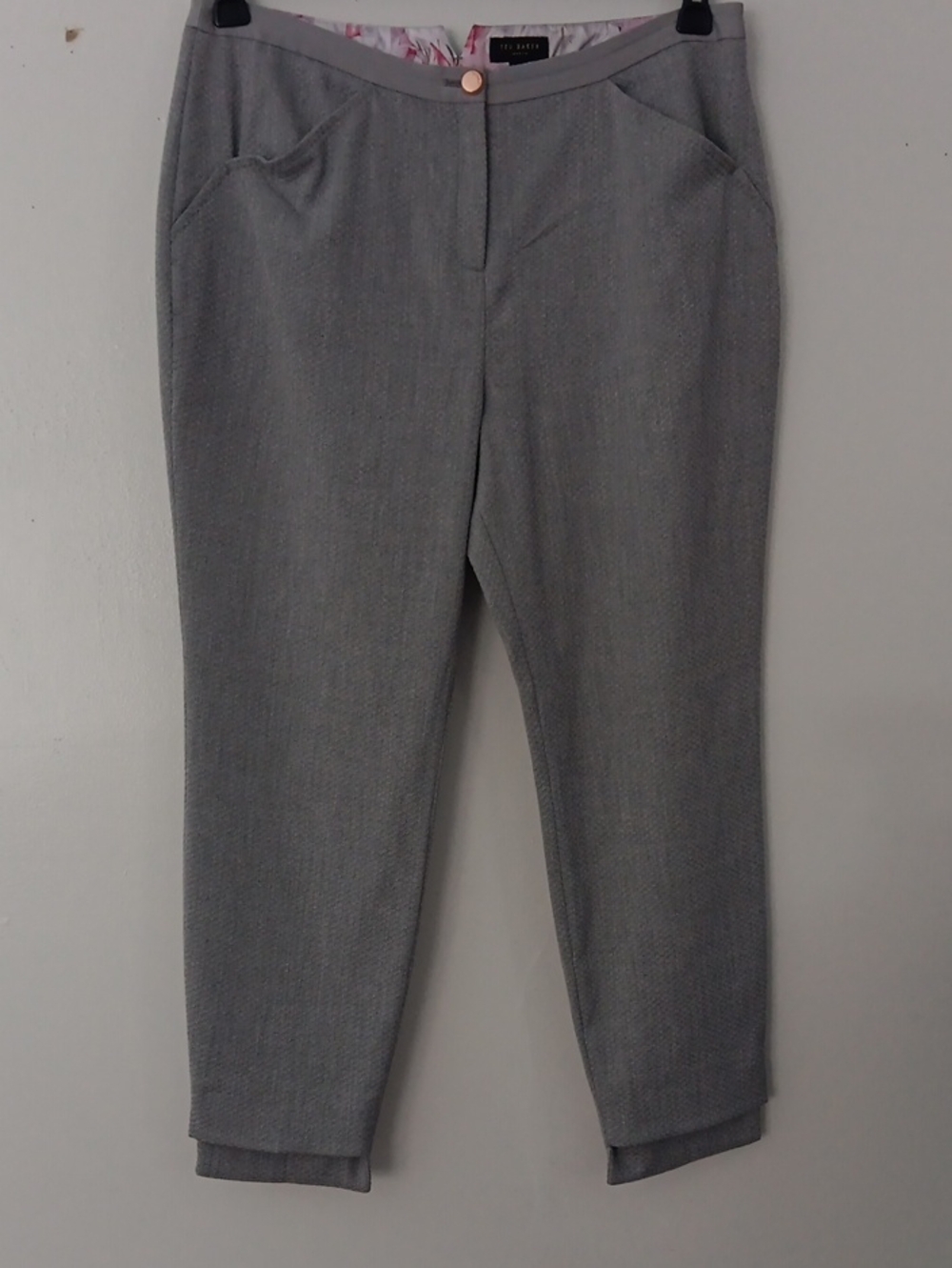 Ted Baker Circle Textured Step Hem Trousers #3814